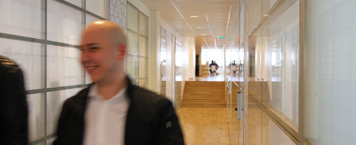 korridor i kontorshotellet Hyr kontor på vårat kontorshotell i Stockholm